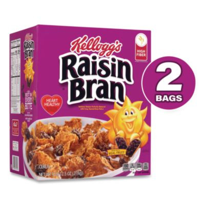 Raisin Bran Cereal, 2 Bags/Box, 76.5 Oz Box