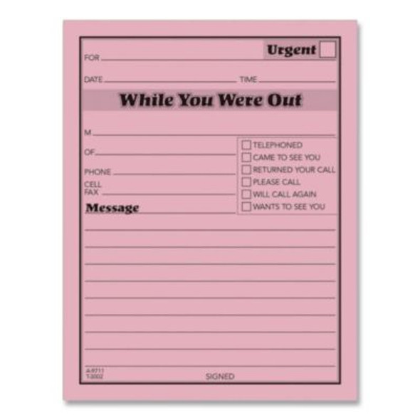While You Were Out Memo Pad, One-Part (No Copies), 4.25 x 5.5, 50 Forms/Pad, 12 Pads/Pack