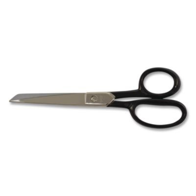 Forged Steel Standard Scissors, 8" Long, Straight Black Handle