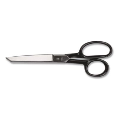 Forged Steel Standard Scissors, 8" Long, Straight Black Handle