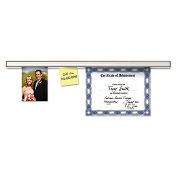 Grip-A-Strip Display Rails, 1.5" x 96", Satin Aluminum