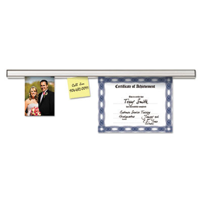 Grip-A-Strip Display Rails, 1.5" x 96", Satin Aluminum