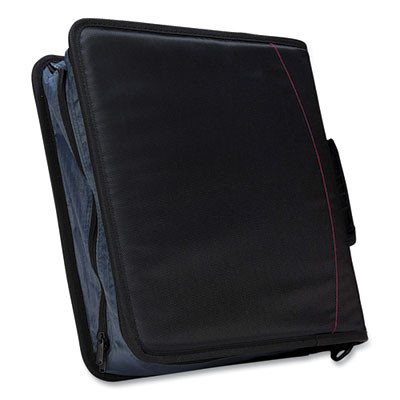 Mighty Zip Tab Binder, 3 Rings, 3" Capacity, 11 X 8.5, Black