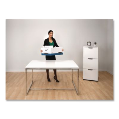 Presto Heavy-Duty Storage Boxes, Letter/Legal Files, 12 x 15 x 10, White/Blue, 4/Carton