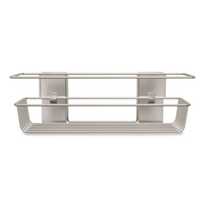 Bath Shower Caddy, 12.75 x 4.25 x 4, Satin Nickel