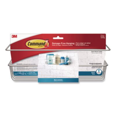 Bath Shower Caddy, 12.75 x 4.25 x 4, Satin Nickel