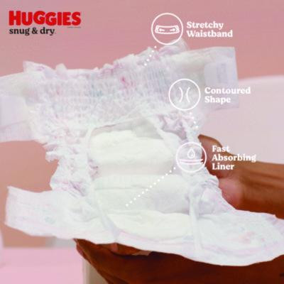 Snug And Dry Diapers, Size 1, 8 Lbs To 14 Lbs, 128/Carton