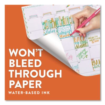 Flair Felt Tip Porous Point Pen, Retro Accents, Stick, Medium 0.7Mm, Randomly Assorted Ink, Randomly Assorted Barrel, 12/Pack