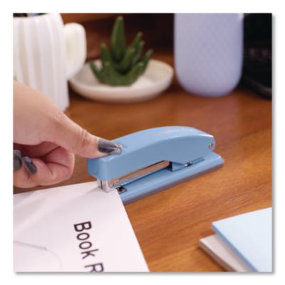Cub Compact Metal Staplers, 20 Sheet Capacity, Electric Blue