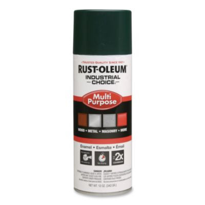 Industrial Choice 1600 System Multi-Purpose Enamel Spray Paint, Gloss Green, 12 Oz Aerosol Can, 6/Carton