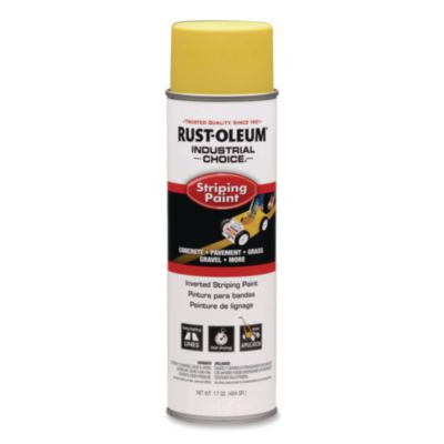 Industrial Choice S1600 System Inverted Striping Paint, Flat Yellow, 18 Oz Aerosol Can, 6/Carton