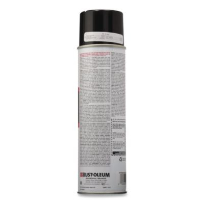 Industrial Choice M1800 System Water-Based Precision Line Marking Paint, Gloss Black, 17 Oz Aerosol Can, 12/Carton