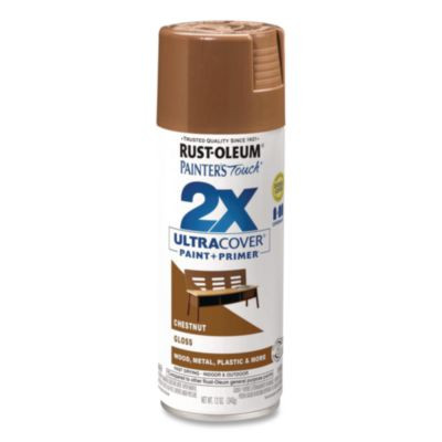 Painter's Touch 2X Ultra Cover Spray Paint, Gloss Chestnut, 12 Oz Aerosol Can, 6/Carton