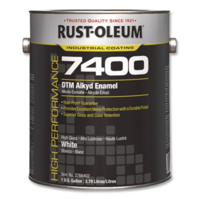 High Performance 7400 System 450 Voc Dtm Alkyd Enamel Paint, High Gloss White, 1 Gal Bucket/Pail, 2/Carton