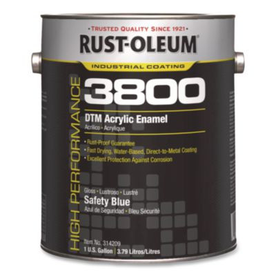 High Performance 3800 System Dtm Acrylic Enamel Paint, Gloss Safety Blue, 1 Gal Bucket/Pail, 2/Carton