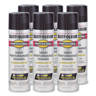 Professional Spray Paint, Gloss Gray, 15 Oz Aerosol Can, 6/Carton