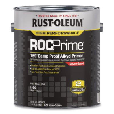 Rocprime 769 Damp Proof Alkyd Primer, Flat Red, 1 Gal Bucket/Pail, 2/Carton