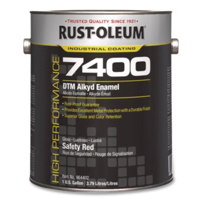 High Performance 7400 System 450 Voc Dtm Alkyd Enamel Paint, Gloss Red, 1 Gal Bucket/Pail, 2/Carton