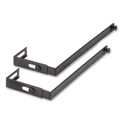 Metal Partition/Wall Hangers, Black, 2/Set