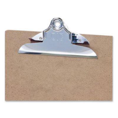 Recycled Hardboard Clipboard, 1" Clip Capacity, Holds 8.5 x 11 Sheets, Brown