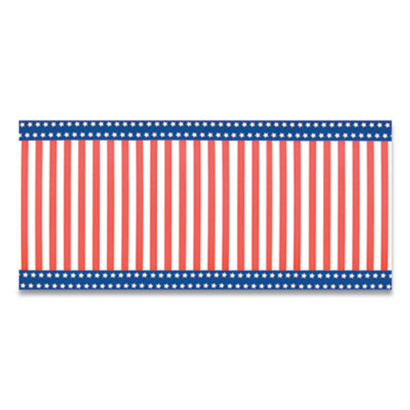 Corobuff Corrugated Paper Roll, 48" X 25 Ft, Stars And Stripes