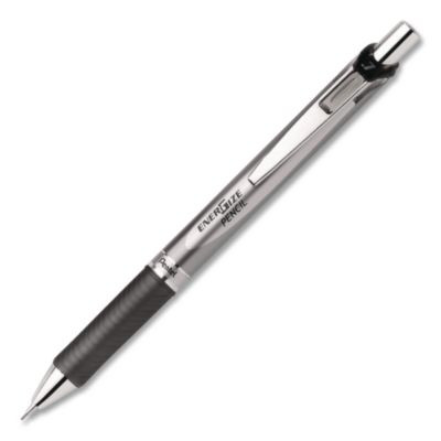 Energize Mechanical Pencil, 0.7 Mm Hb (#2), Black Lead, Silver/Black Barrel