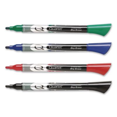Enduraglide Dry Erase Marker, Fine Tip, Assorted Colors, 4/Pack