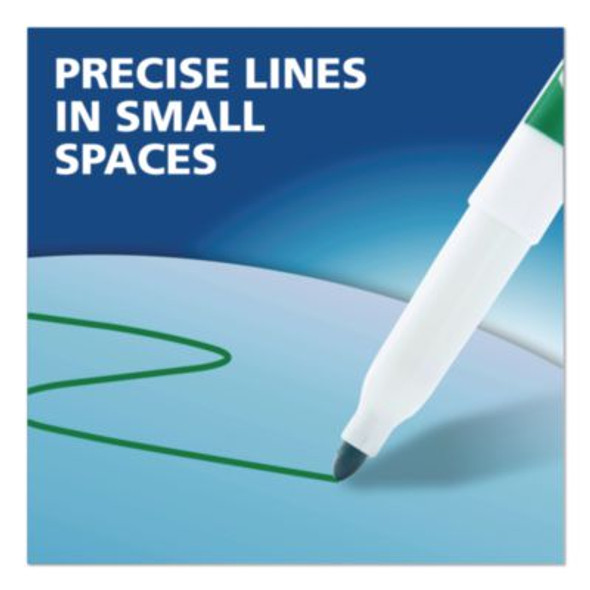 Low-Odor Dry-Erase Marker, Fine Tip, Assorted Colors, 4/Pack