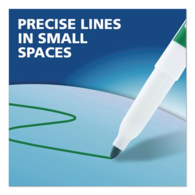 Low-Odor Dry-Erase Marker, Fine Tip, Assorted Colors, 4/Pack