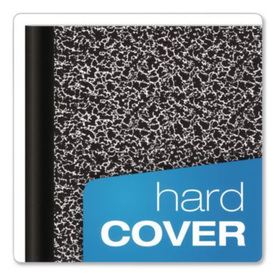 Composition Book, Medium/College Rule, Black Marble Cover, (80) 10 x 7.87 Sheets