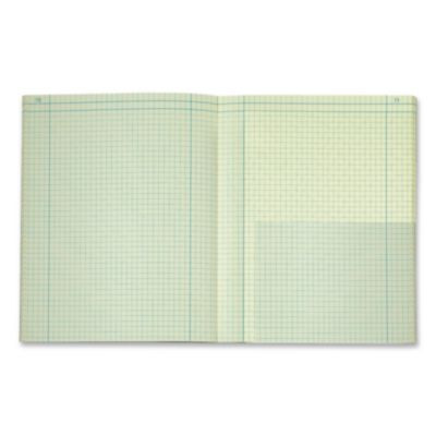 Computation Notebook, Quadrille Rule (4 Sq/In), Red Cover, (75) 11.75 x 9.5 Sheets