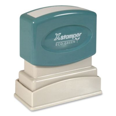 Pre-Inked 2-Color Stock Stamp, Copy, 1.63 x 0.5, Red/Blue Ink