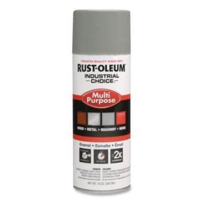 Industrial Choice 1600 System Multi-Purpose Enamel Spray Paint, Gloss Dove Gray, 12 Oz Aerosol Can, 6/Carton