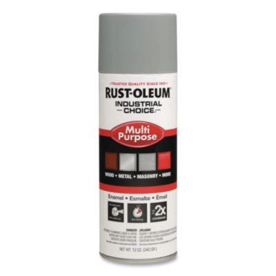 Industrial Choice 1600 System Multi-Purpose Enamel Spray Paint, Gloss Ansi 61 Light Gray, 12 Oz Aerosol Can, 6/Carton