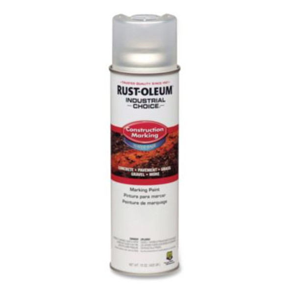 Industrial Choice M1400 System Water-Based Construction Marking Paint, Gloss Clear, 17 Oz Aerosol Can, 12/Carton