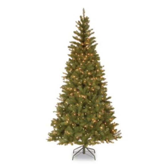 Pre-Lit Aspen Spruce Slim Tree, 42" x 42" x 78", Green Tree, Green Tree Stand