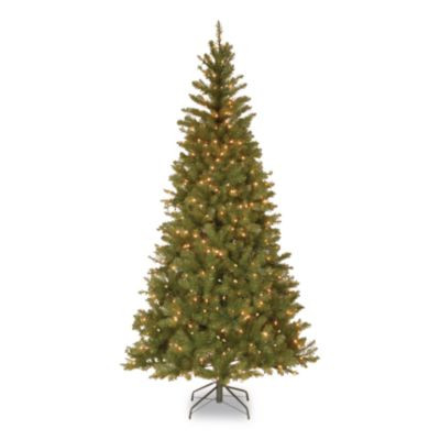 Pre-Lit Aspen Spruce Slim Tree, 42" x 42" x 78", Green Tree, Green Tree Stand
