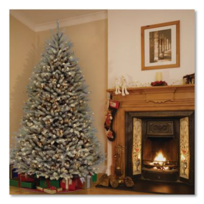 Pre-Lit Dunhill Fir Blue Spruce Tree, 59" x 59" x 90", Blue Tree, Green Tree Stand