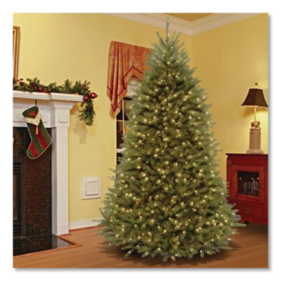 Pre-Lit Dunhill Fir Tree, 66" x 66" x 108", 900 Clear Lights, Green Tree, Green Tree Stand