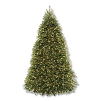 Pre-Lit Dunhill Fir Tree, 66" x 66" x 108", 900 Clear Lights, Green Tree, Green Tree Stand