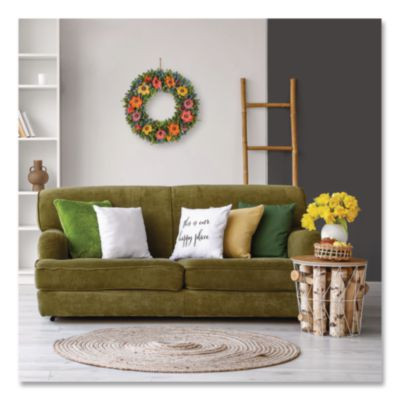 Spring Wreath, 18.1" x 18.1" x 3.9", Assorted Colors