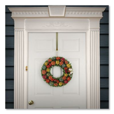 Spring Floral Wreath With Butterfly, 19.7" x 19.7" x 4.3", Assorted Colors