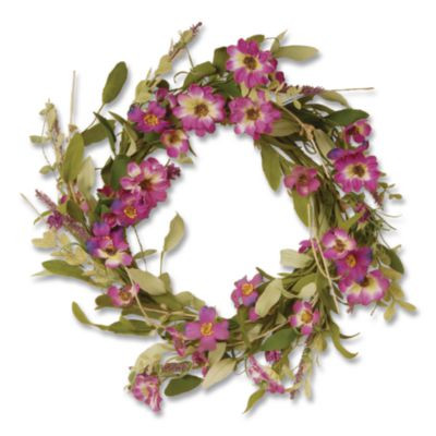 Garden Accents Purple Daisy Wreath, 20" x 3", Purple