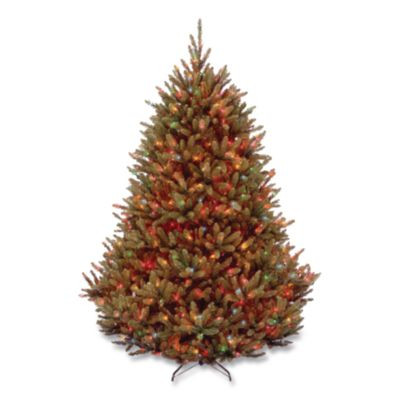 Pre-Lit Natural Fraser Fir Tree, 60" x 60" x 90", Green Tree, Green Tree Stand