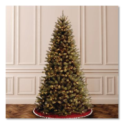 Pre-Lit North Valley Spruce Tree, Clear Lights, 42" x 42" x 78", Green Tree, Green Tree Stand