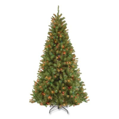 Pre-Lit North Valley Spruce Tree, 42" x 42" x 78", Green Tree, Green Tree Stand
