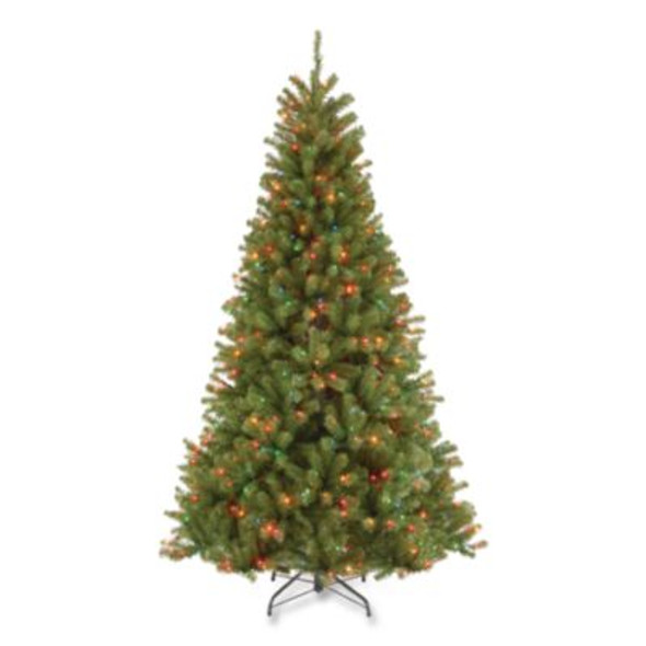 Pre-Lit North Valley Spruce Tree, 47" x 47" x 84", Green Tree, Green Tree Stand