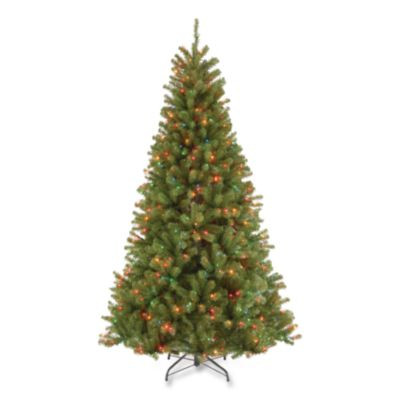 Pre-Lit North Valley Spruce Tree, 47" x 47" x 84", Green Tree, Green Tree Stand