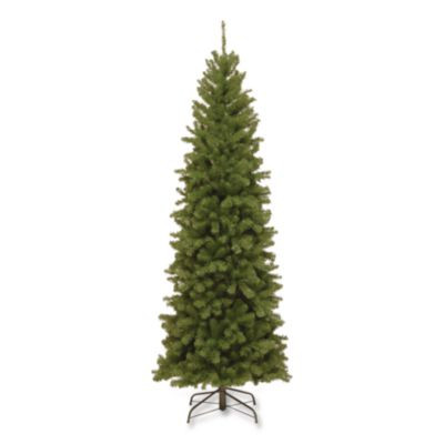 North Valley Spruce Pencil Slim Tree, 32" x 32" x 90", Green Tree, Green Tree Stand