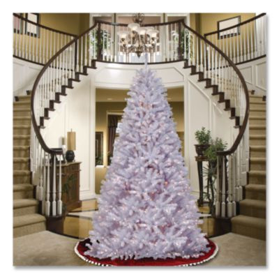 Pre-Lit North Valley Spruce White Tree, 65" x 65" x 108", White Tree, White Tree Stand